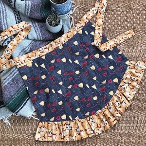 Wine themed handmade apron